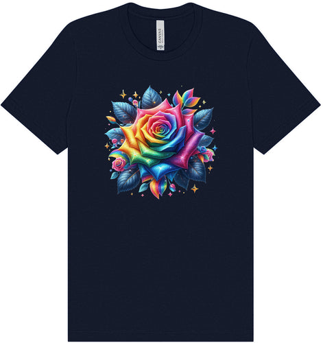 Rainbow Rose Adult Bella Canvas Shirt