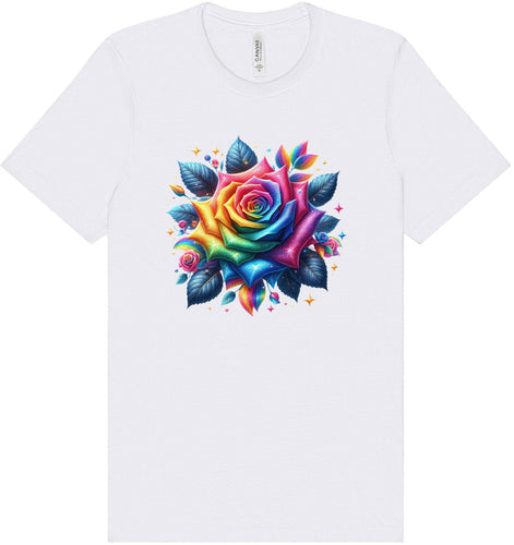 Rainbow Rose Adult Bella Canvas Shirt