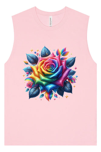 Rainbow Rose Muscle Tank