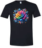 Rainbow Rose Adult Gildan Soft Shirt