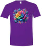 Rainbow Rose Adult Gildan Soft Shirt