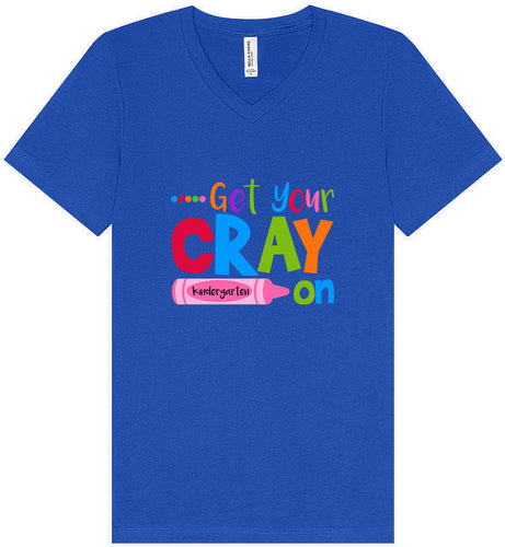 Get Your Kindergarten Cray On Unisex V-Neck Shirt