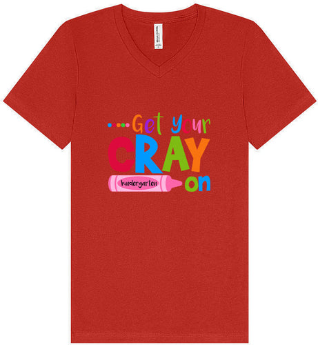 Get Your Kindergarten Cray On Unisex V-Neck Shirt