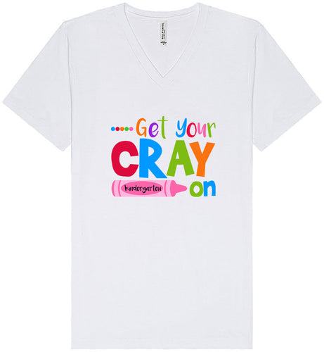 Get Your Kindergarten Cray On Unisex V-Neck Shirt