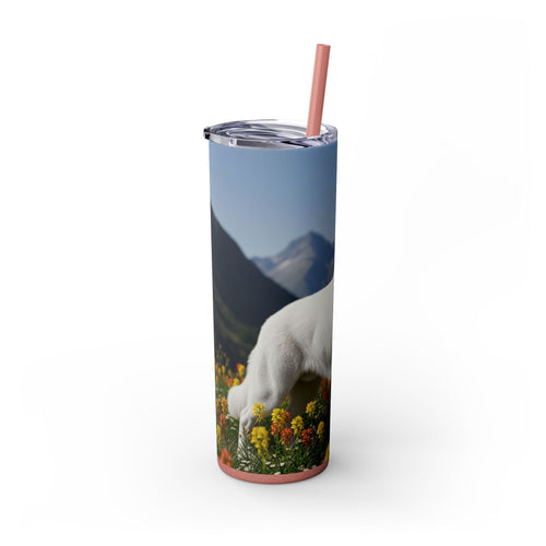 Skinny Tumbler with Straw – 20 oz Stainless Steel Cup