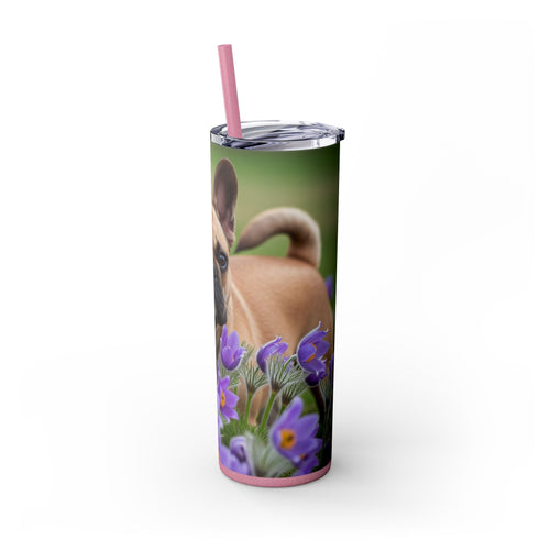 Skinny Tumbler with Straw – 20 oz Stainless Steel Cup