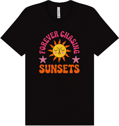 Forever Chasing Sunsets Adult Bella Canvas Shirt