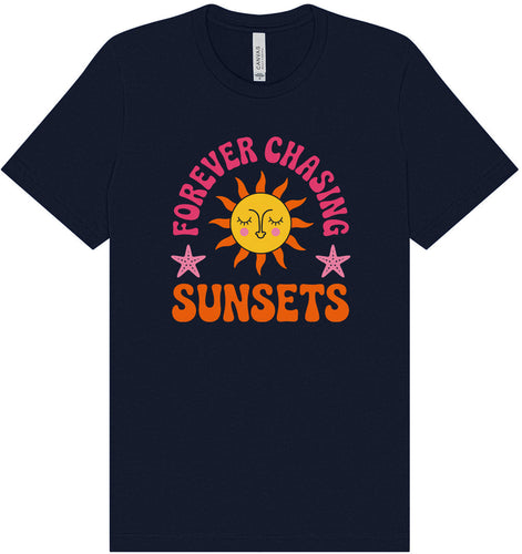 Forever Chasing Sunsets Adult Bella Canvas Shirt
