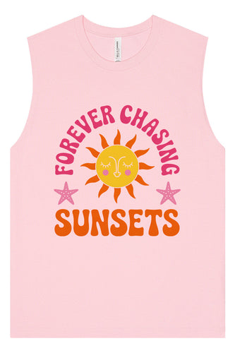 Forever Chasing Sunsets Muscle Tank