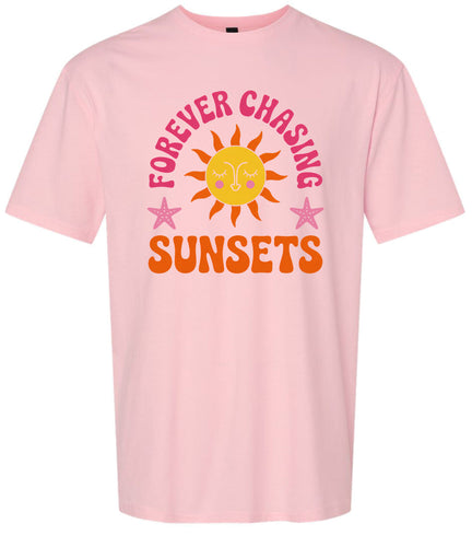 Forever Chasing Sunsets Adult Gildan Soft Shirt