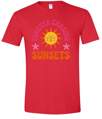 Forever Chasing Sunsets Adult Gildan Soft Shirt