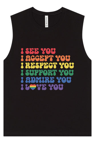 See Accept Support Pride Muscle Tank