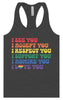 See Accept Support Pride Women's Racerback Tank