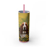 Skinny Tumbler with Straw – 20 oz Stainless Steel Cup