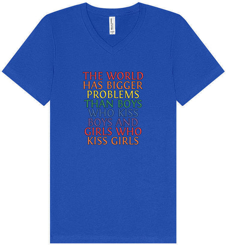 Bigger Problems Pride Unisex V-Neck Shirt