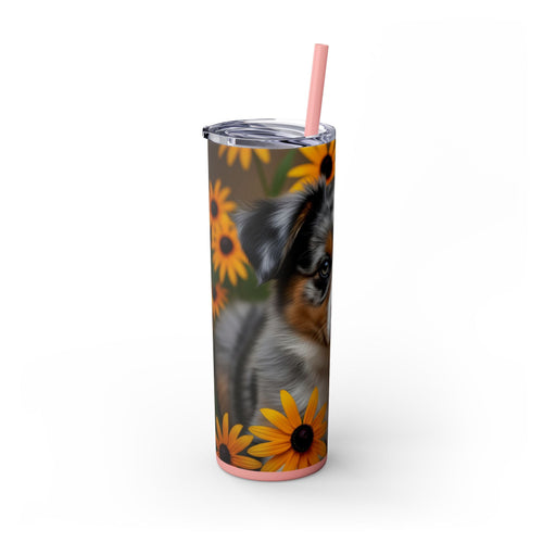 Skinny Tumbler with Straw – 20 oz Stainless Steel Cup