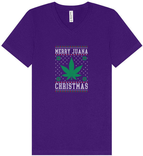 Merry Juana Christmas Unisex V-Neck Shirt