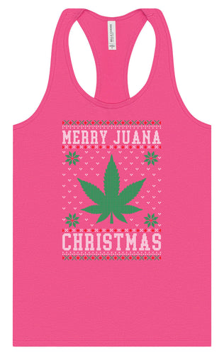 Merry Juana Christmas Women's Racerback Tank