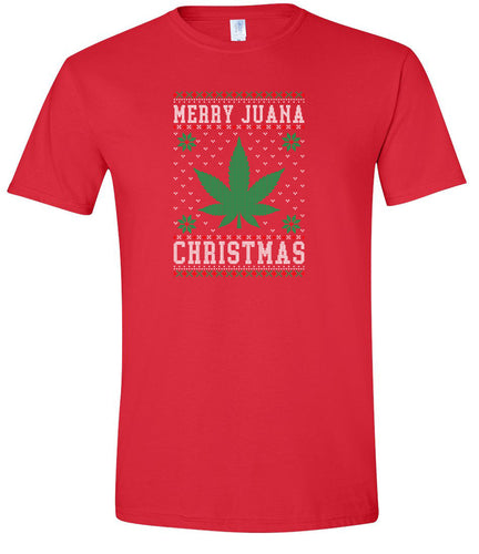 Merry Juana Christmas Adult Gildan Soft Shirt