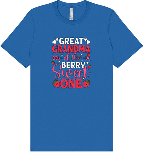 Great Grandma of the Berry Sweet One Adult Bella Canvas Shirt