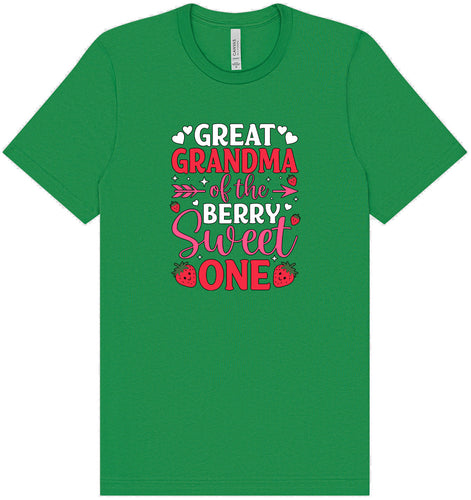 Great Grandma of the Berry Sweet One Adult Bella Canvas Shirt