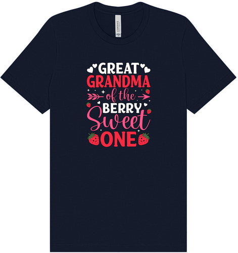 Great Grandma of the Berry Sweet One Adult Bella Canvas Shirt