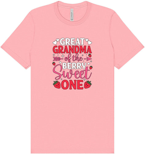 Great Grandma of the Berry Sweet One Adult Bella Canvas Shirt