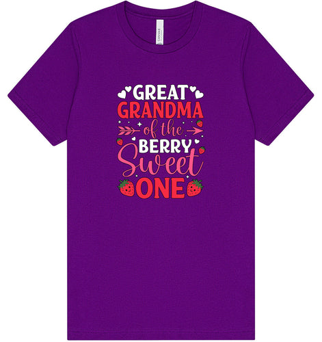 Great Grandma of the Berry Sweet One Adult Bella Canvas Shirt