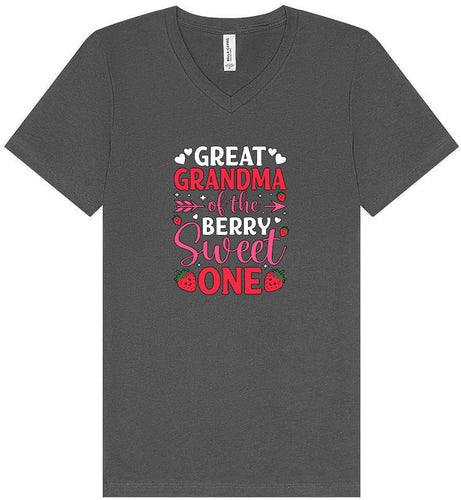 Great Grandma of the Berry Sweet One Unisex V-Neck Shirt