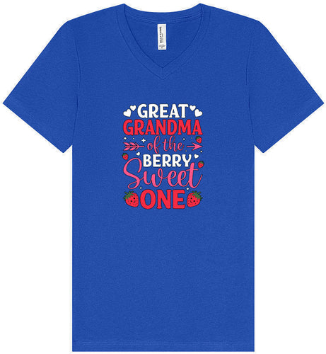 Great Grandma of the Berry Sweet One Unisex V-Neck Shirt