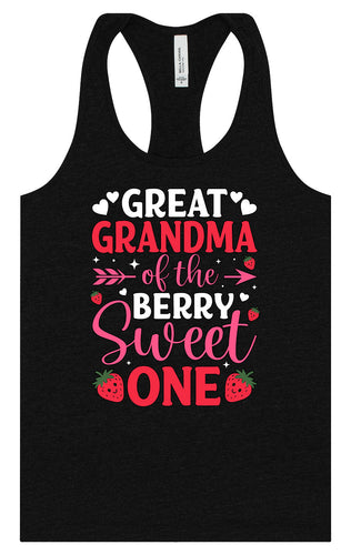 Great Grandma of the Berry Sweet One Women's Racerback Tank