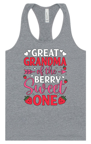 Great Grandma of the Berry Sweet One Women's Racerback Tank