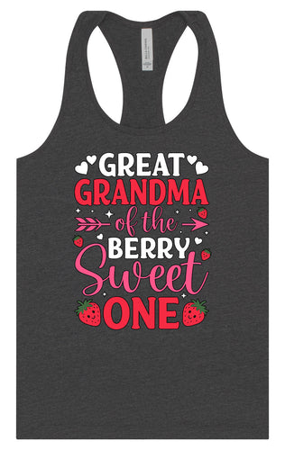 Great Grandma of the Berry Sweet One Women's Racerback Tank