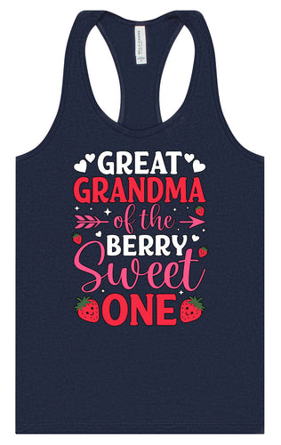 Great Grandma of the Berry Sweet One Women's Racerback Tank