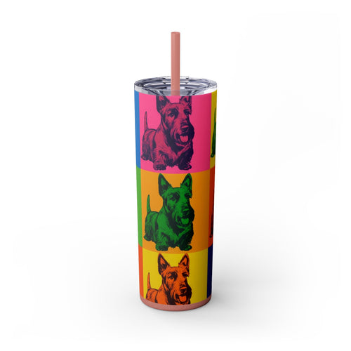 Skinny Tumbler with Straw – 20 oz Stainless Steel Cup