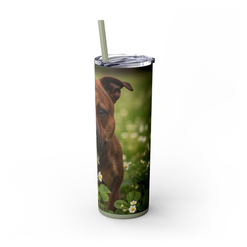 Skinny Tumbler with Straw – 20 oz Stainless Steel Cup
