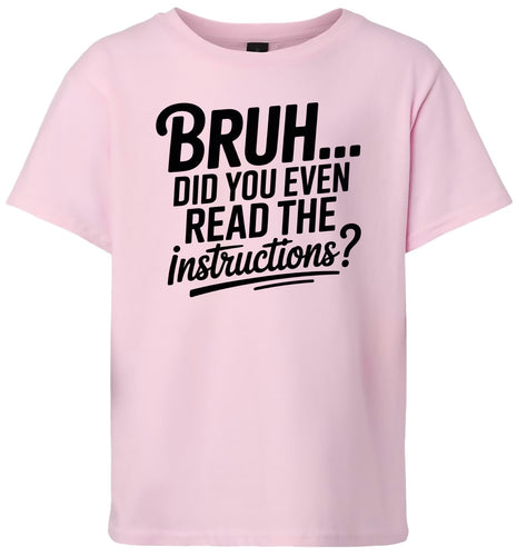 Bruh, Instructions? Children's Gildan Soft Shirt