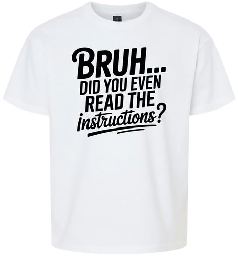 Bruh, Instructions? Children's Gildan Soft Shirt