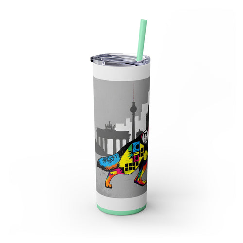 Skinny Tumbler with Straw – 20 oz Stainless Steel Cup