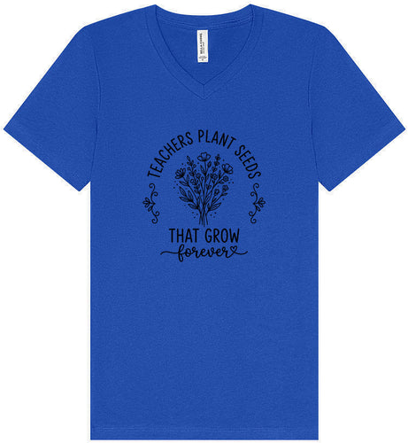 Teachers Plant Seeds Unisex V-Neck Shirt