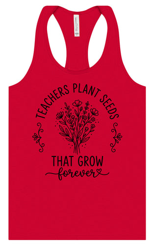 Teachers Plant Seeds Women's Racerback Tank