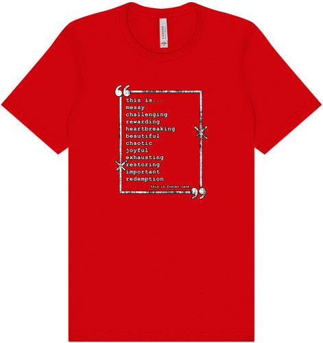 This is Foster Care Adult Bella Canvas Shirt