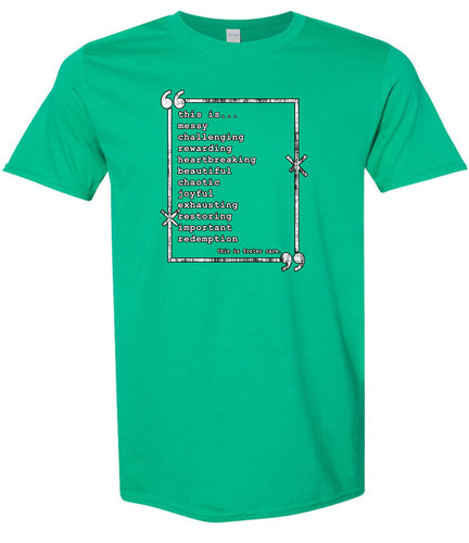 This is Foster Care Adult Gildan Soft Shirt