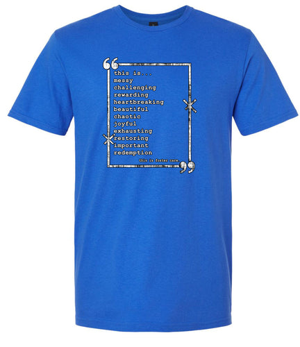 This is Foster Care Adult Gildan Soft Shirt