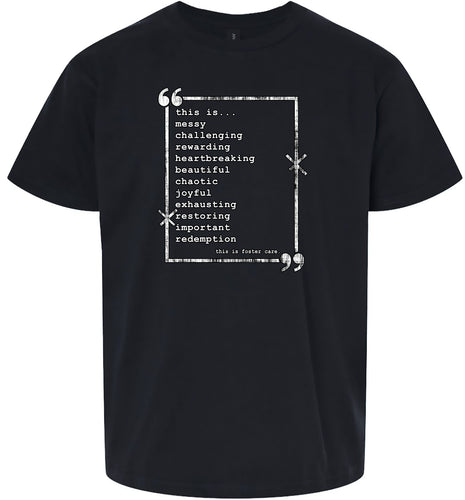 This is Foster Care Children's Gildan Soft Shirt