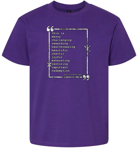 This is Foster Care Children's Gildan Soft Shirt