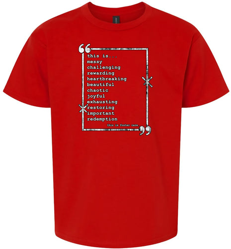 This is Foster Care Children's Gildan Soft Shirt
