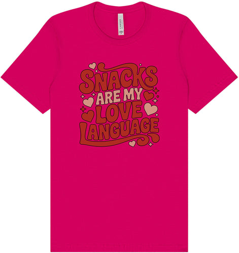 Snacks are My Love Language Adult Bella Canvas Shirt