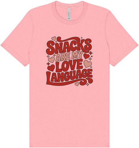 Snacks are My Love Language Adult Bella Canvas Shirt