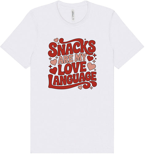 Snacks are My Love Language Adult Bella Canvas Shirt